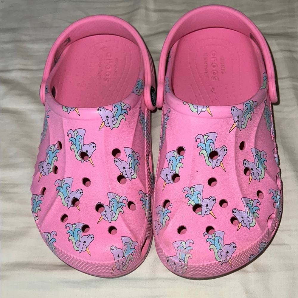 CROCS Pink Sandals with Rotatable Heel Strap